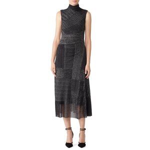 R-40. Fuzzi Grey Weave Printed Dress Large